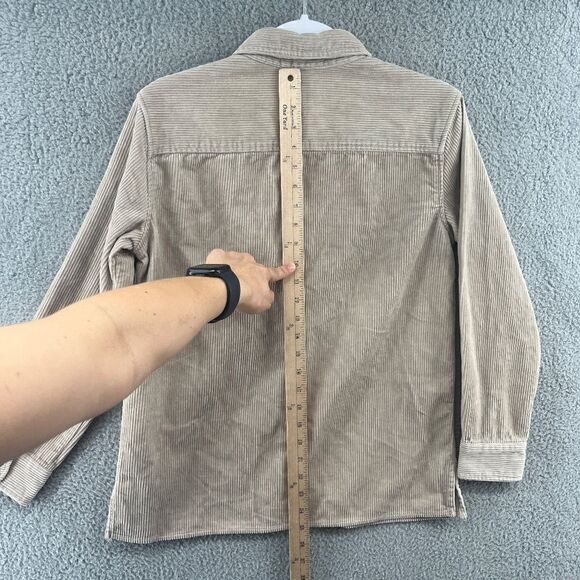 NWT Stitchfix Bixby Nomad Button-down Corduroy Shacket size 12-14 girls Tan - Picture 8 of 14